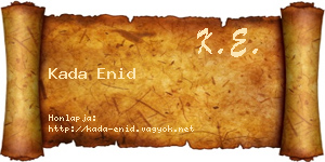 Kada Enid névjegykártya